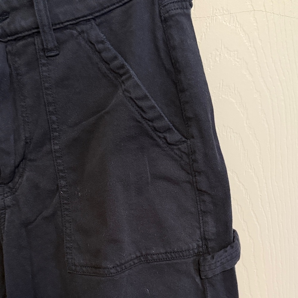 American Eagle Black Cropped Wide-Leg carpenter Pants, size 6 - Picture 4 of 10